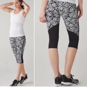 Lululemon Real Quick Crop *Full-On Luxtreme Posey 
Sz 6